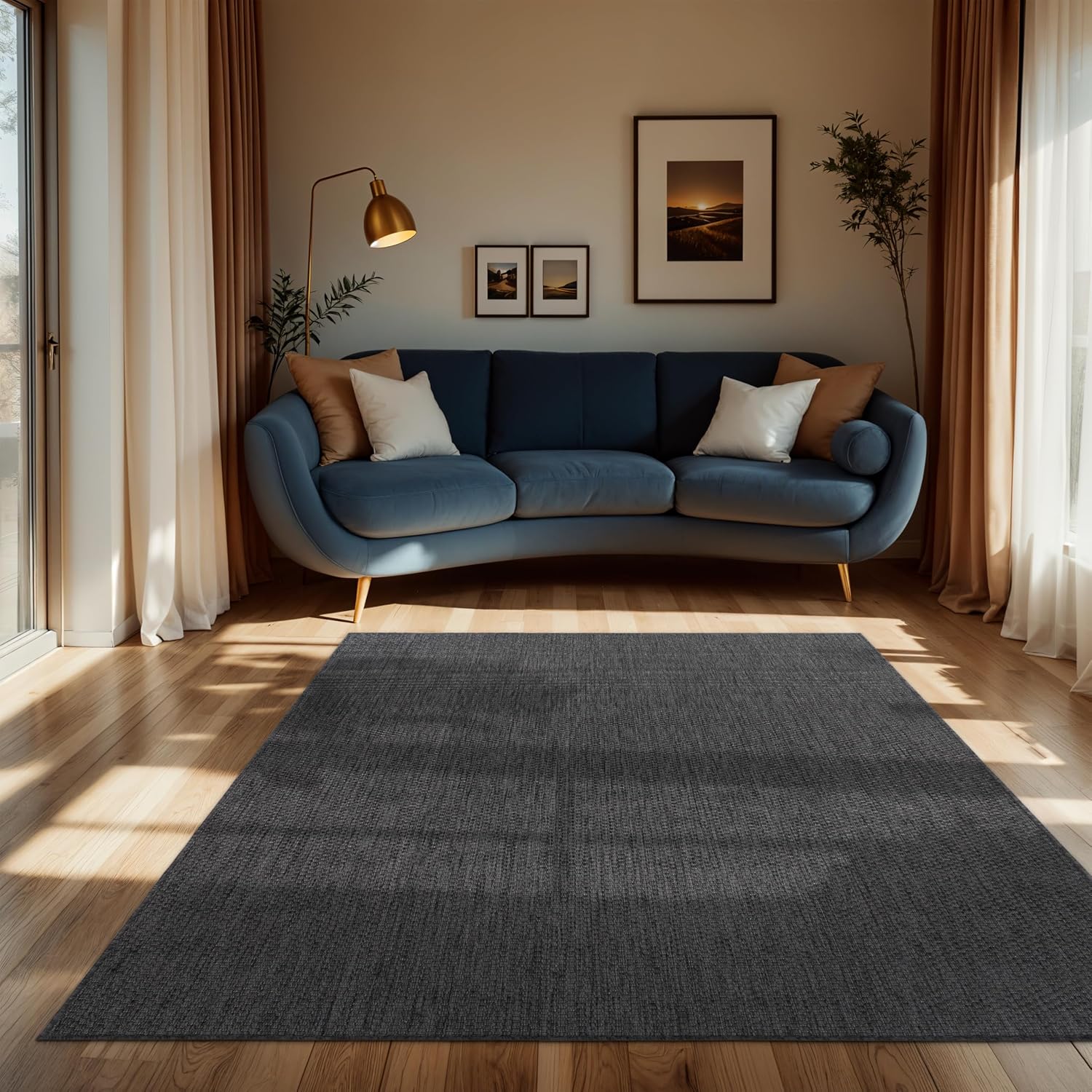 Thumbnail 1 de Paco Home Outdoor Teppich Flachgewebe in Sisaloptik, grün meliert – 160 x 220 cm