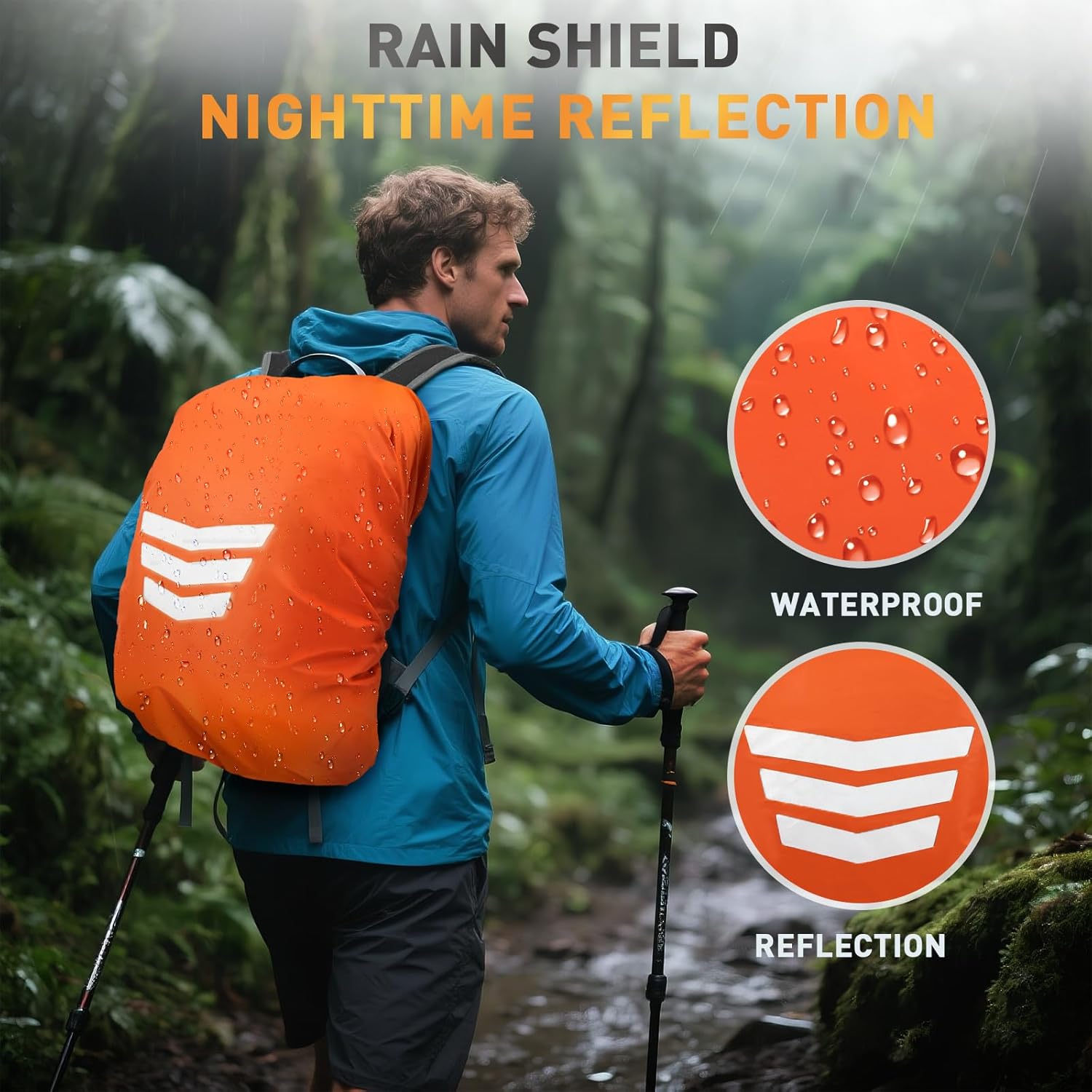 Detalle de Geila Rucksack 35L: Durable 2–4 Day Hiking Backpack with Rain Cover