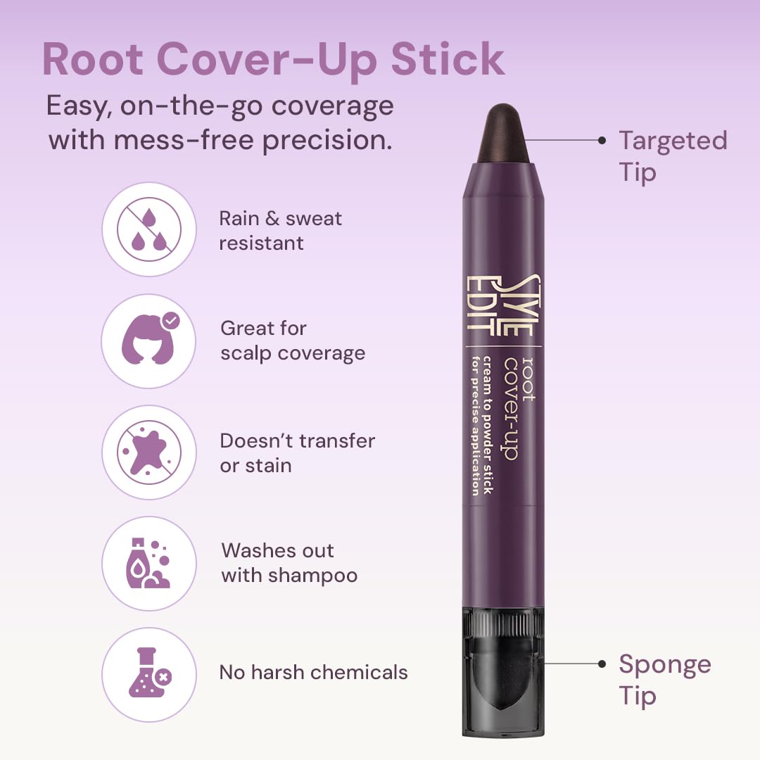 Detalle 2 de Style Edit Root Touch Up Stick (Dark Brown) | Temporary Color for Gray Roots & Thinning Hair