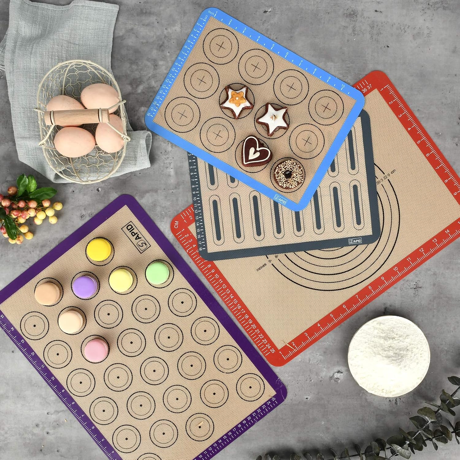 Detalle 2 de Sapid Silicone Baking Mats, 4-Piece Set