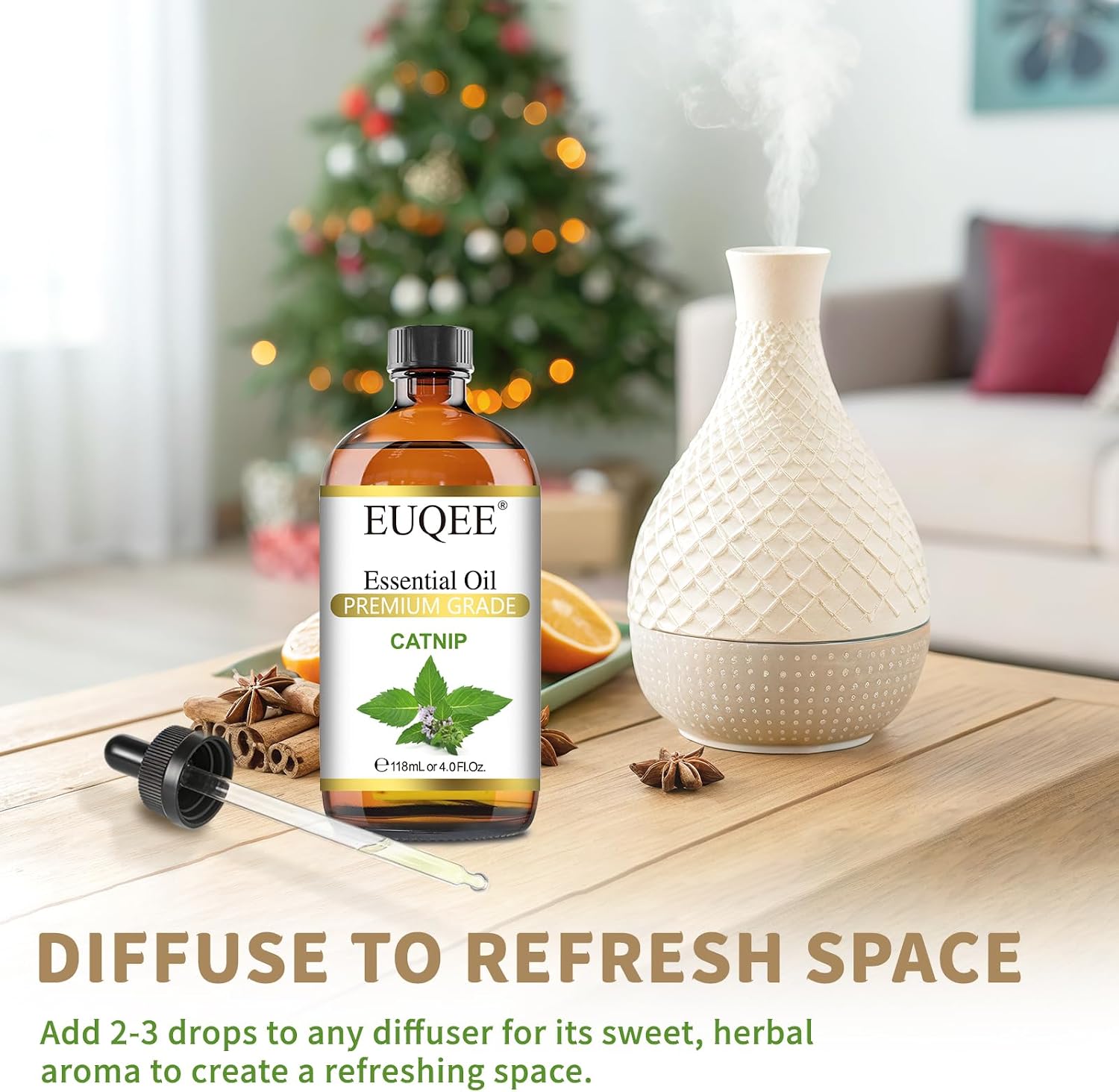 Thumbnail 5 de EUQEE Catnip Essential Oil 118ml: Fresh Herbal Aroma for Diffusers, DIY Projects, and Aromatherapy