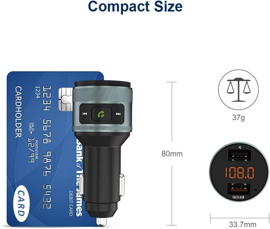 Thumbnail 6 de ZeaLife Bluetooth FM Transmitter with QC 3.0 car charger