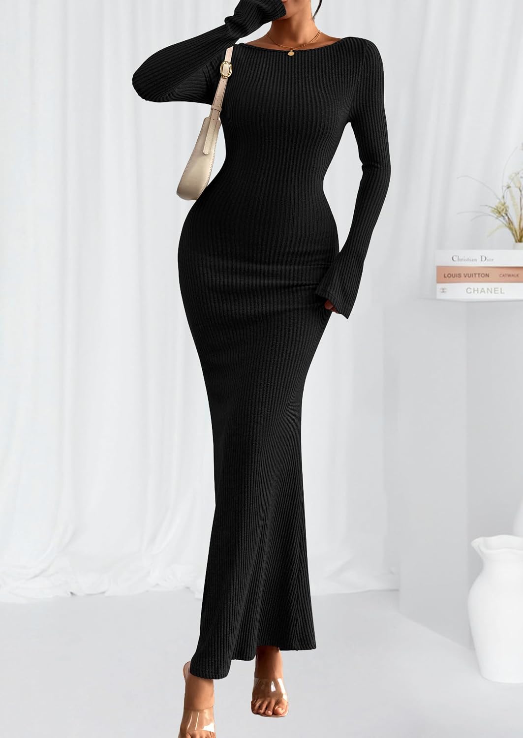 Thumbnail 6 de PRETTYGARDEN Long Sleeve Maxi Dress XS-XXL