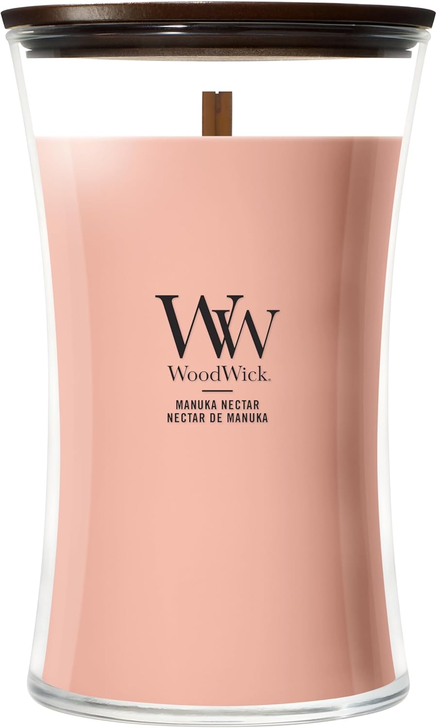 Detalle de WoodWick Scented Candle | Large Hourglass, Manuka Nectar