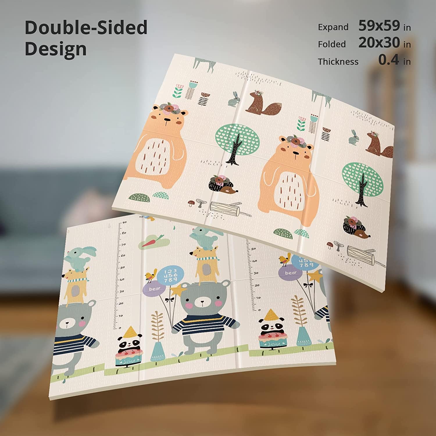 Detalle 2 de UANLAUO Baby Play Mat, 79 x 71 Inches