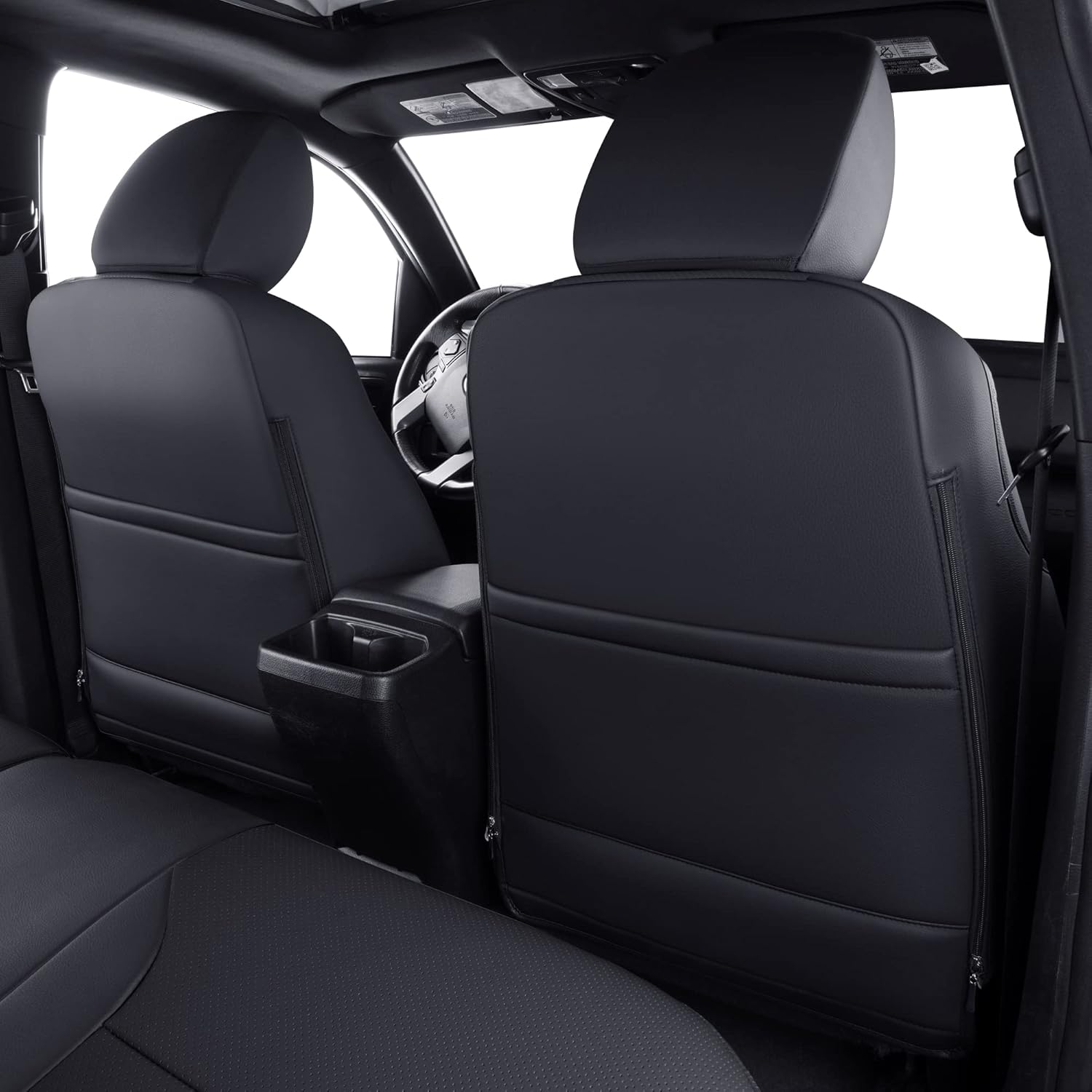 Thumbnail 2 de LUCKYMAN CLUB Tacoma Custom Fit Seat Covers (2016–2023 Crew Cab, Faux Leather Black)