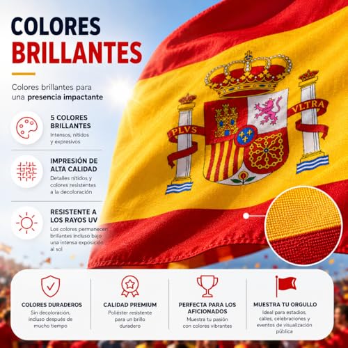 Thumbnail 7 de Bandera España – Mundial 2026 (90x150 cm) de TK Gruppe Timo Klingler
