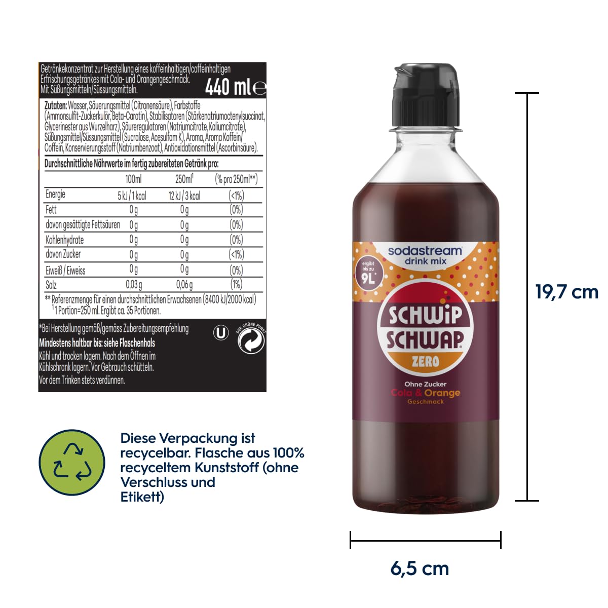 Thumbnail 1 de Sodastream drink mix Schwip Schwap Zero Zucker – 4er Pack (4 × 440 ml)