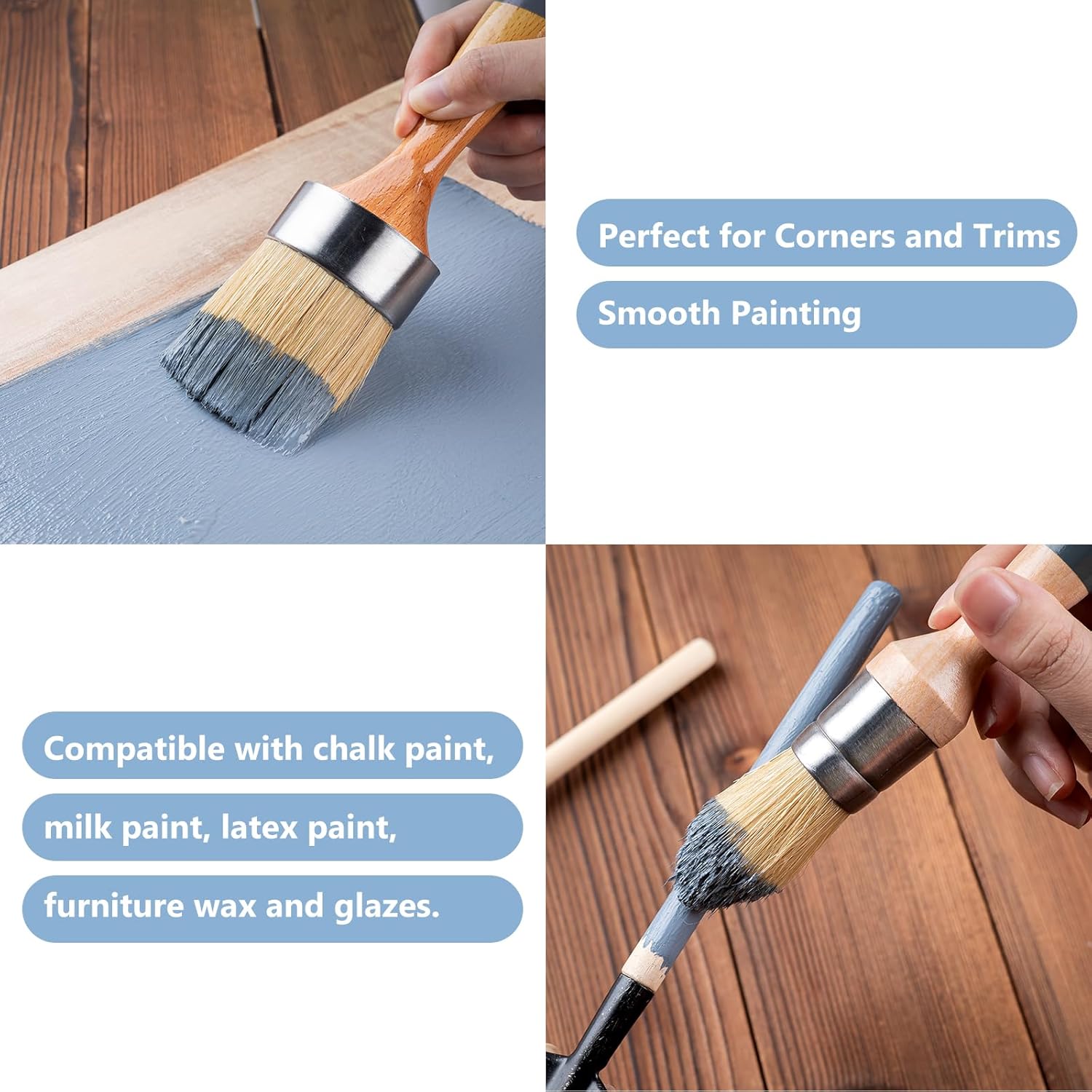 Thumbnail 2 de Mister Rui chalk paint brush set 3 pcs