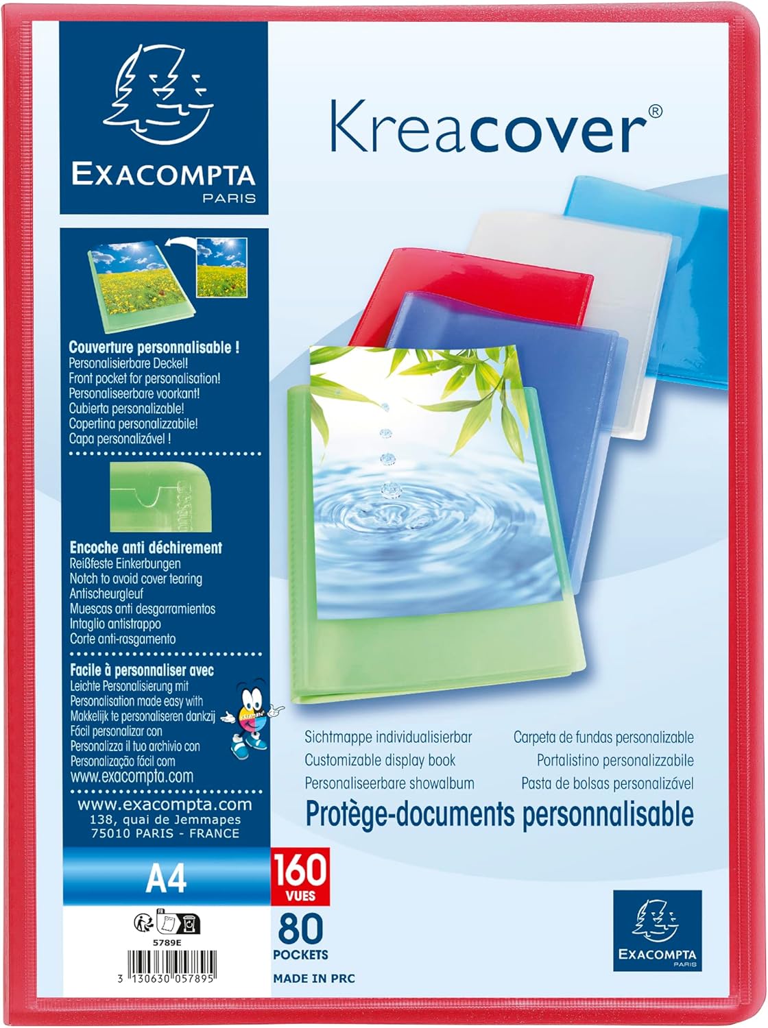Thumbnail 6 de Exacompta 5789E Kreacover Chromaline – Protège-documents 80 poches A4, 24 x 32 cm