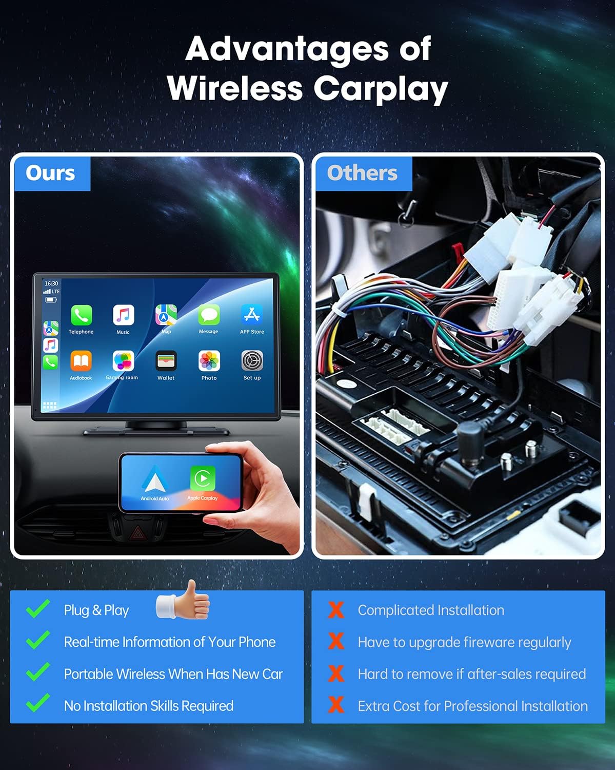 Thumbnail 5 de LAMTTO 9-inch Wireless Car Stereo with CarPlay ๐ป
