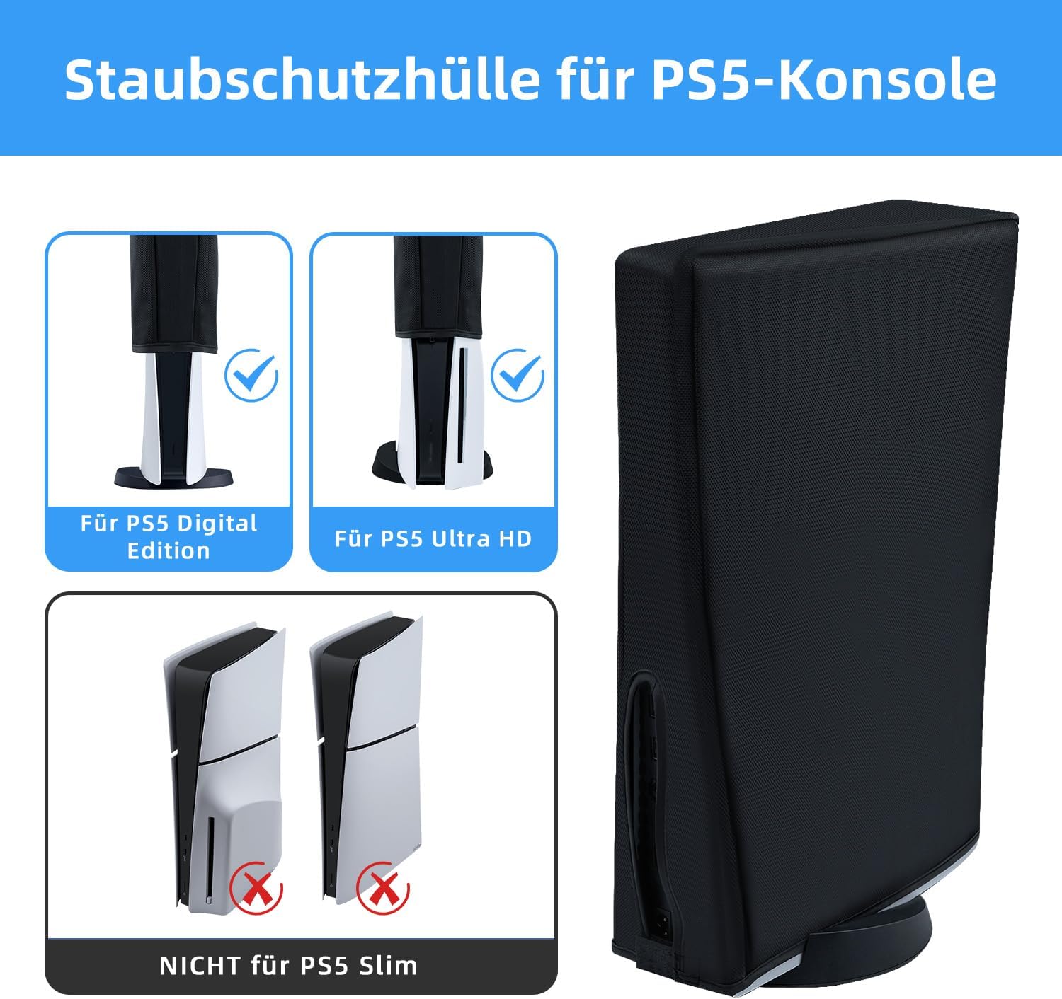 Detalle 2 de Tolesum Staubhülle PS5 mit 1680D Oxford