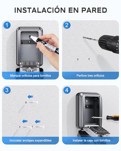 Thumbnail 6 de Mohard Caja de Seguridad para Llaves con Código de 12 Dígitos — Gran Capacidad y Resistente al Exterior