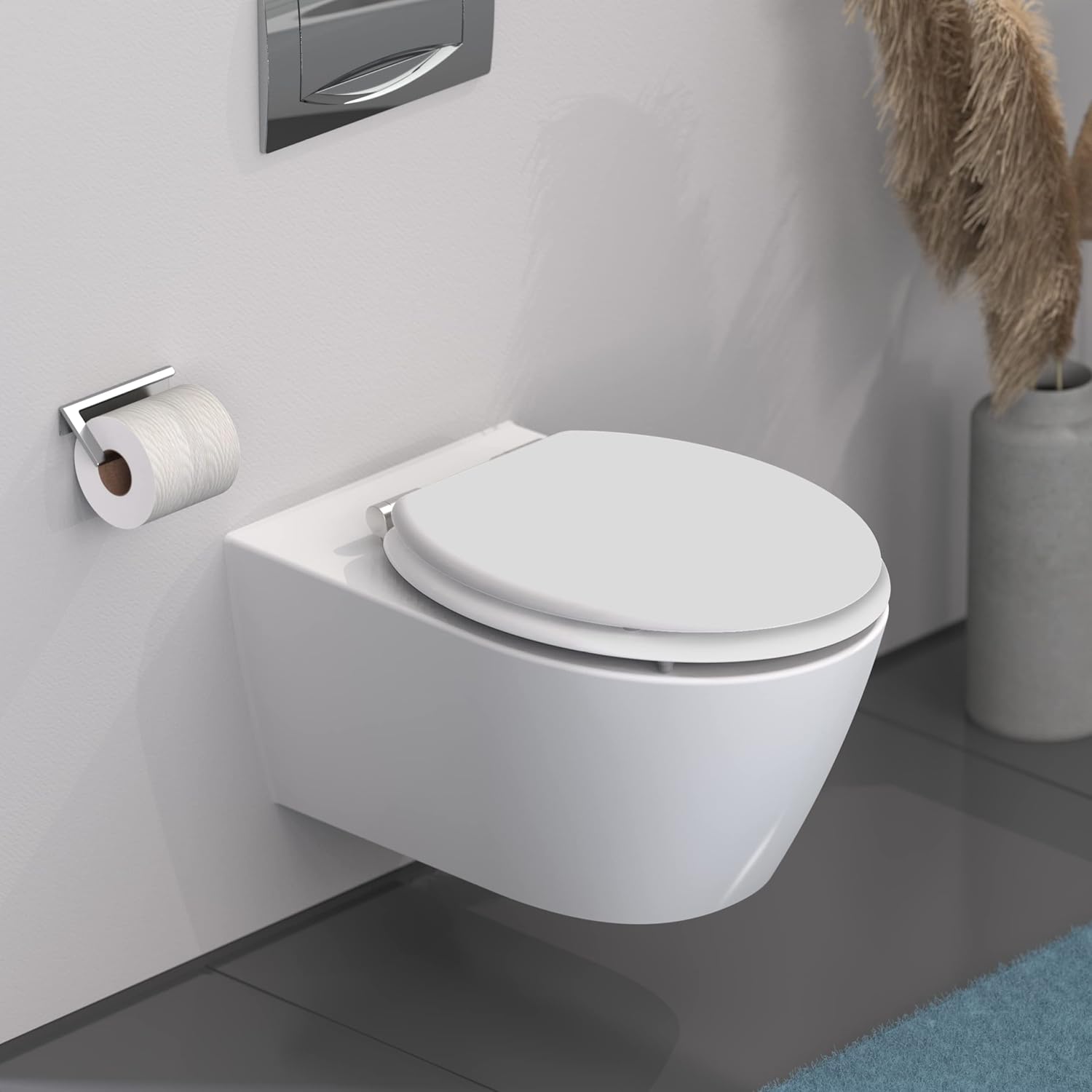 Thumbnail 1 de SCHÜTTE Abattant WC avec frein de chute – bois compressé, résistance jusqu’à 150 kg, blanc
