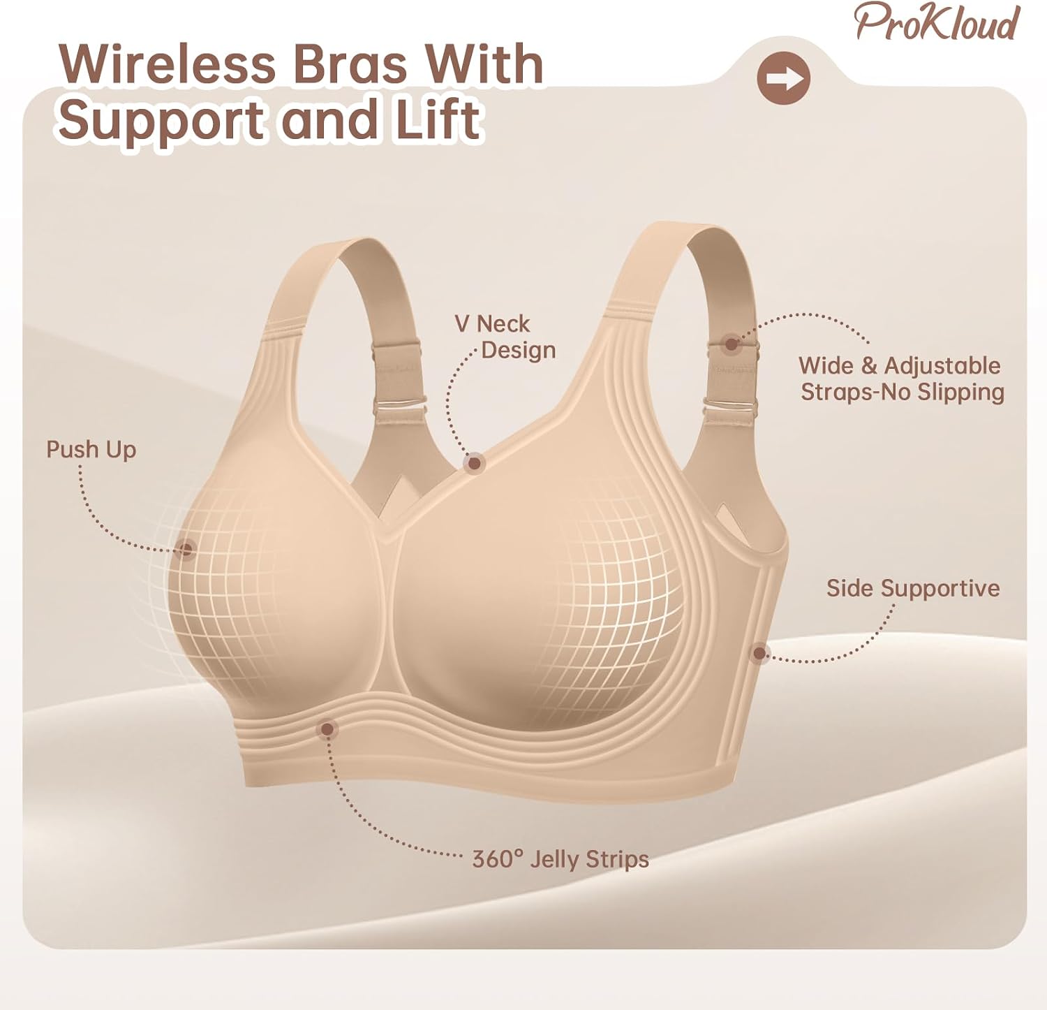 Thumbnail 4 de ProKloud Jelly Bra Wireless Full Coverage