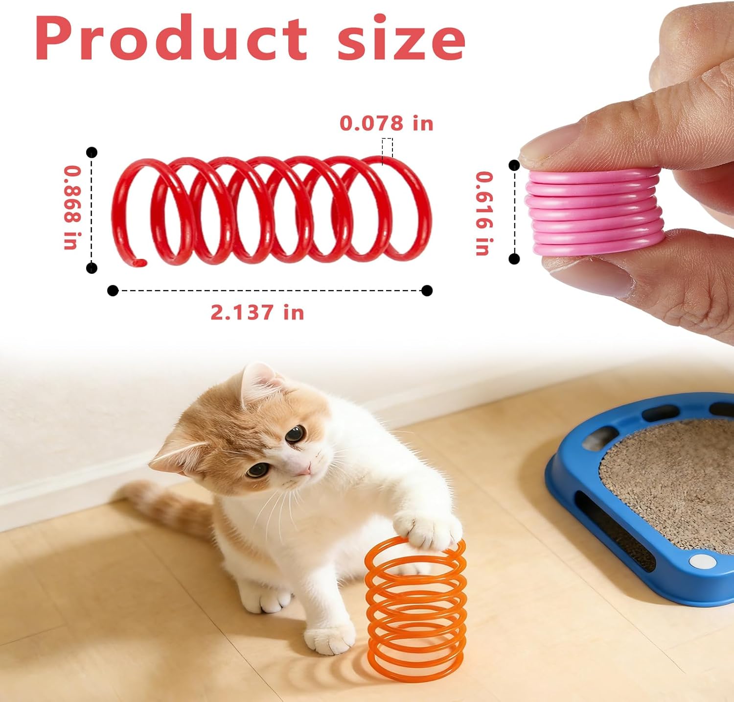 Thumbnail 2 de DMwespe 104 Pcs Cat Spring Toy review: a vibrant indoor chase set for kittens and cats
