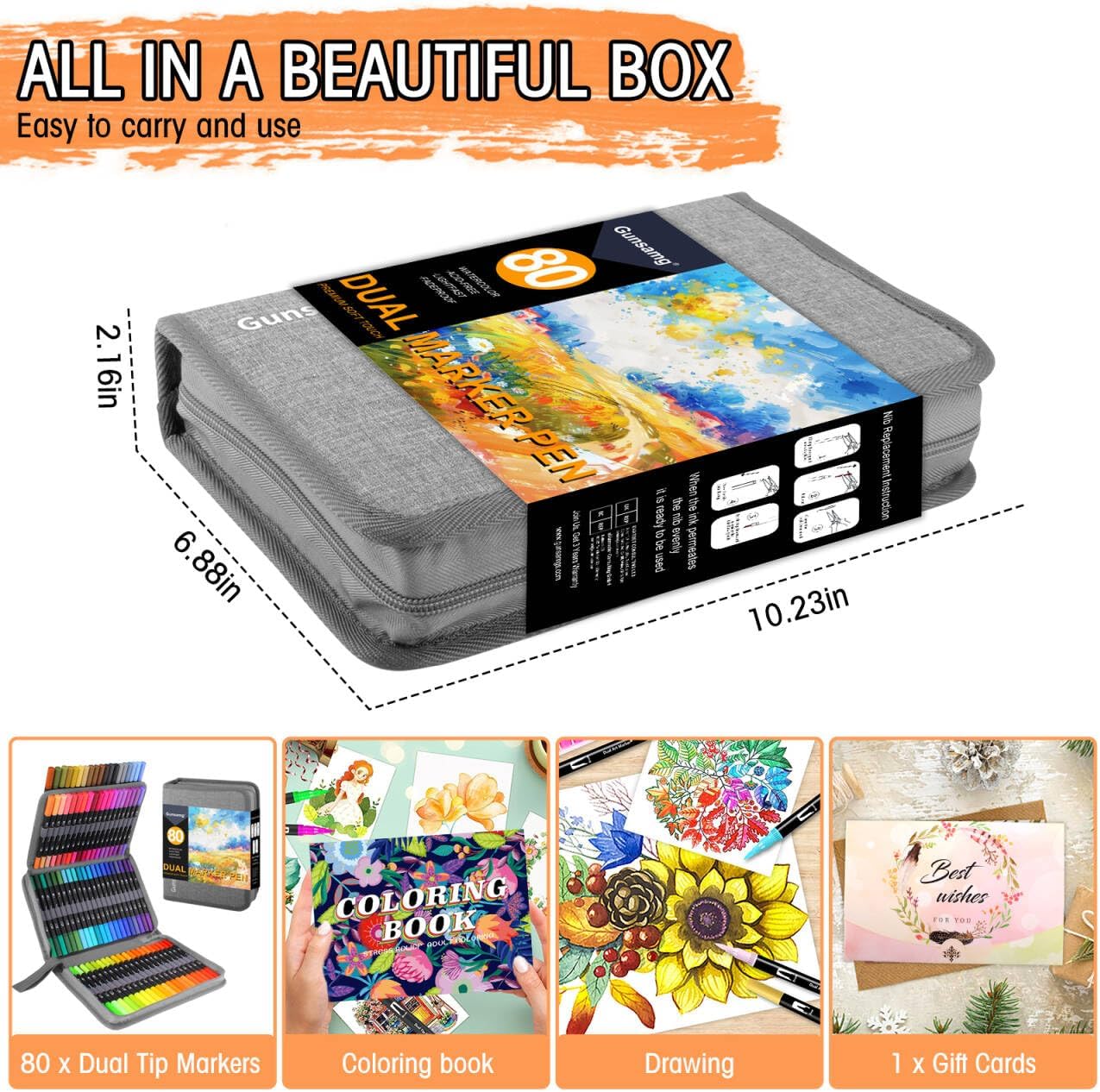 Thumbnail 3 de Gunsamg 80 Rotuladores Lettering 🎨 Punta Pincel