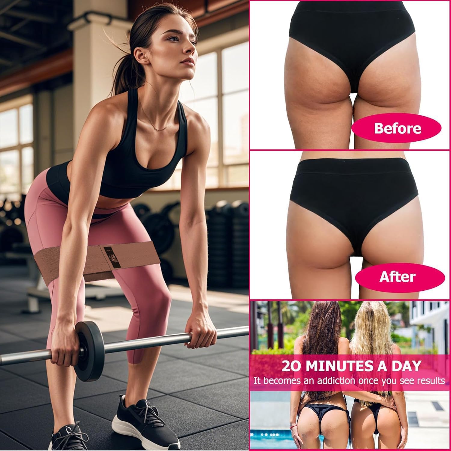 Thumbnail 6 de CFX Resistance Bands, Fabric Exercise Loops with 3 Resistance Levels