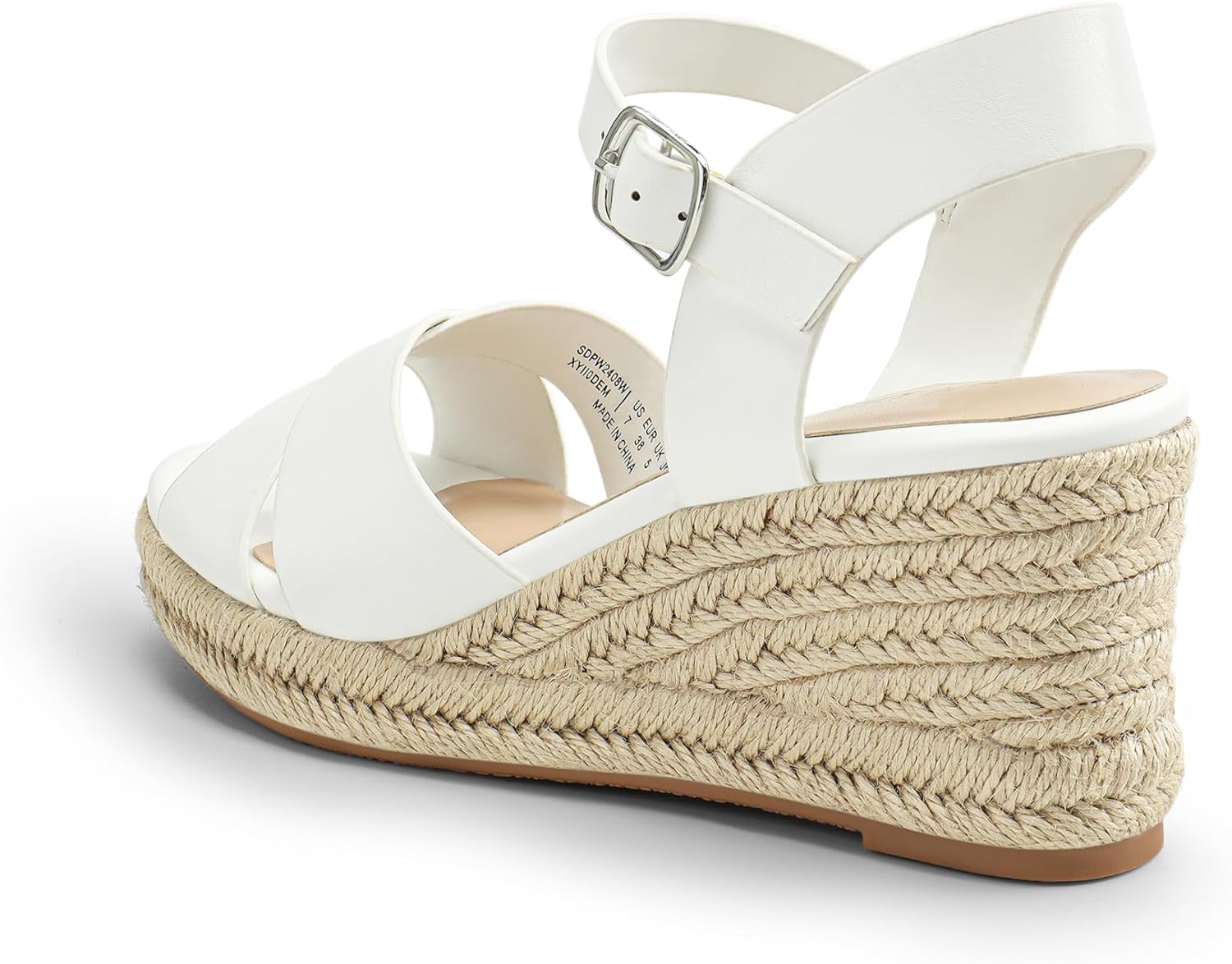 Thumbnail 6 de DREAM PAIRS Espadrille Dressy Wedge Sandals for Women — Raffia-Style Platform Wedges with Adjustable Buckle