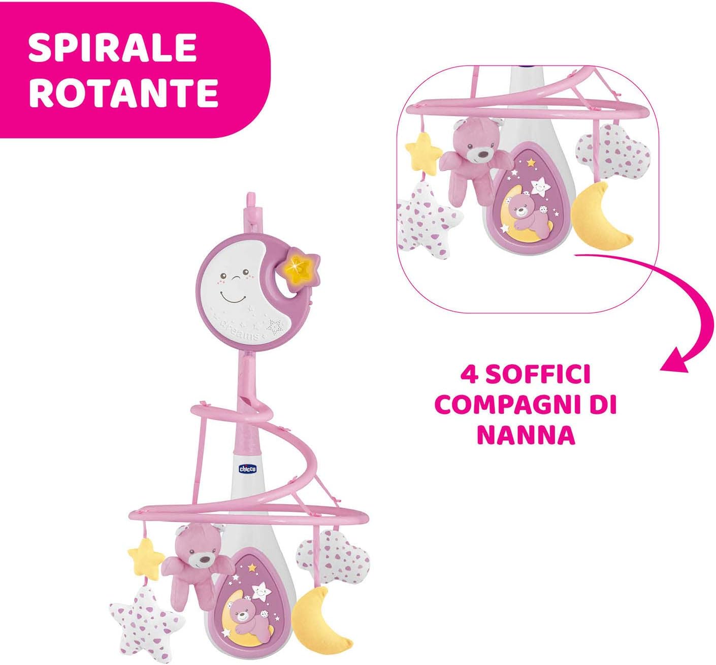 Thumbnail 6 de Chicco Next2Dreams Giostrina 3in1 rosa