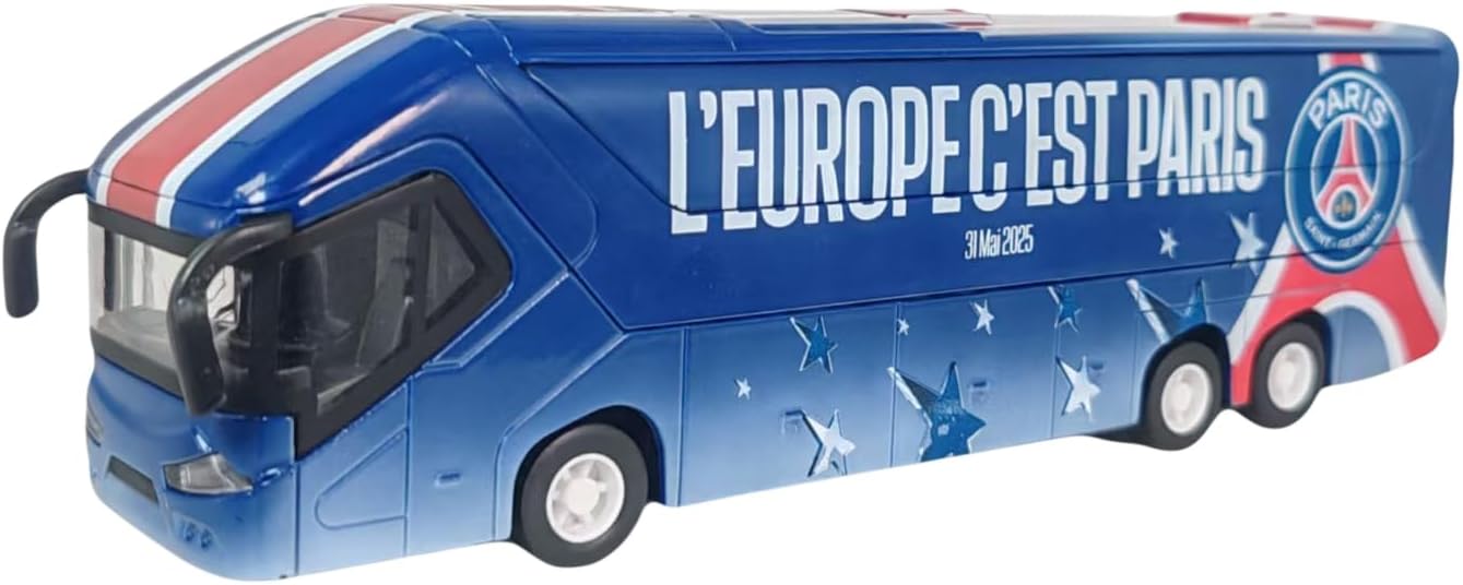 Detalle de PSG - Bus Paris Saint Germain Edition Champions 2025, Bleu – modèle miniature 1/50