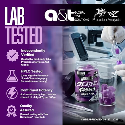 Thumbnail 7 de Warrior Creatine Monohydrate Gummies 90 Gummies – Daily On-The-Go Creatine Support