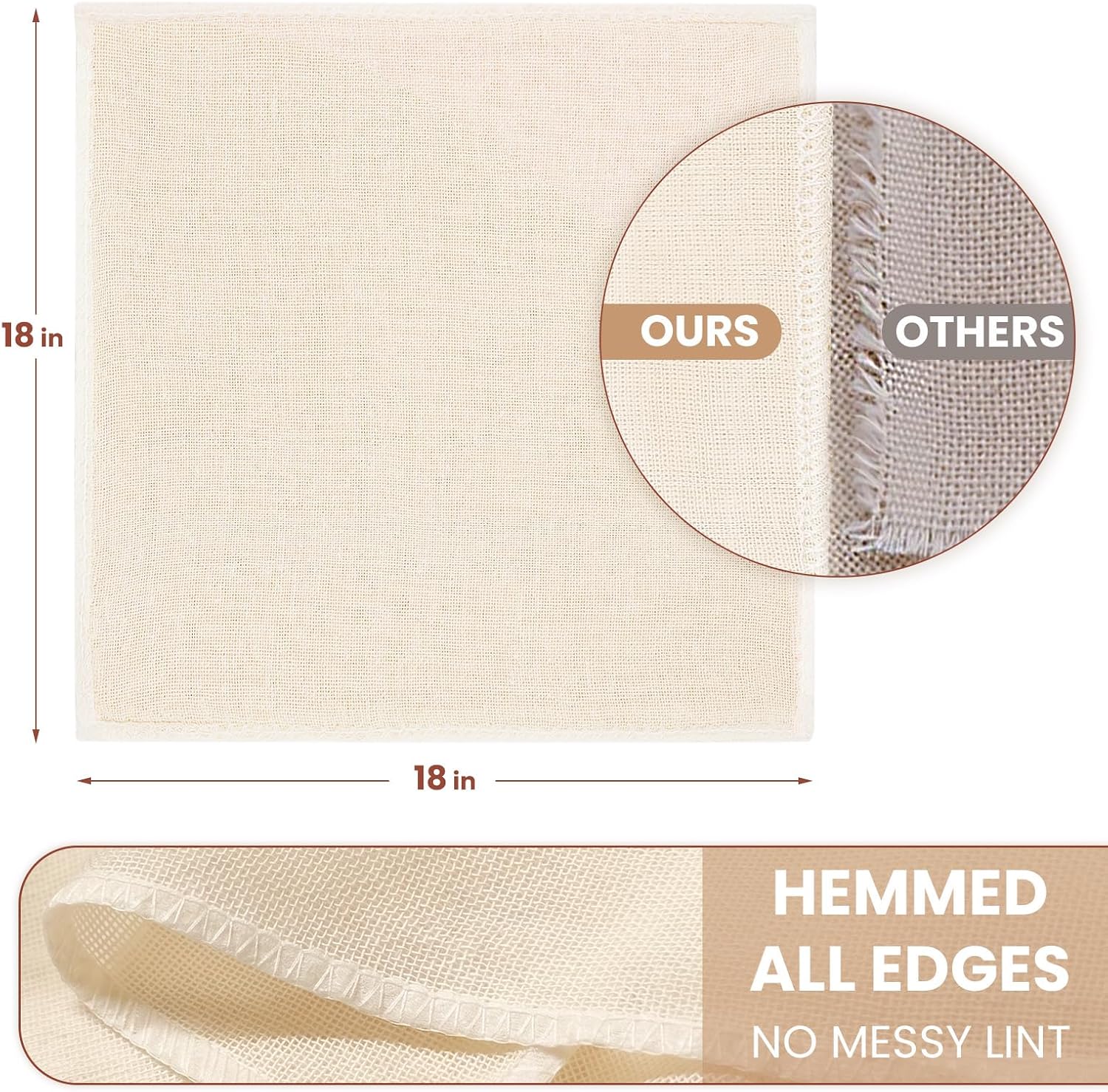 Thumbnail 1 de Cheesecloth Straining Cloths, 18 x 18 Inch