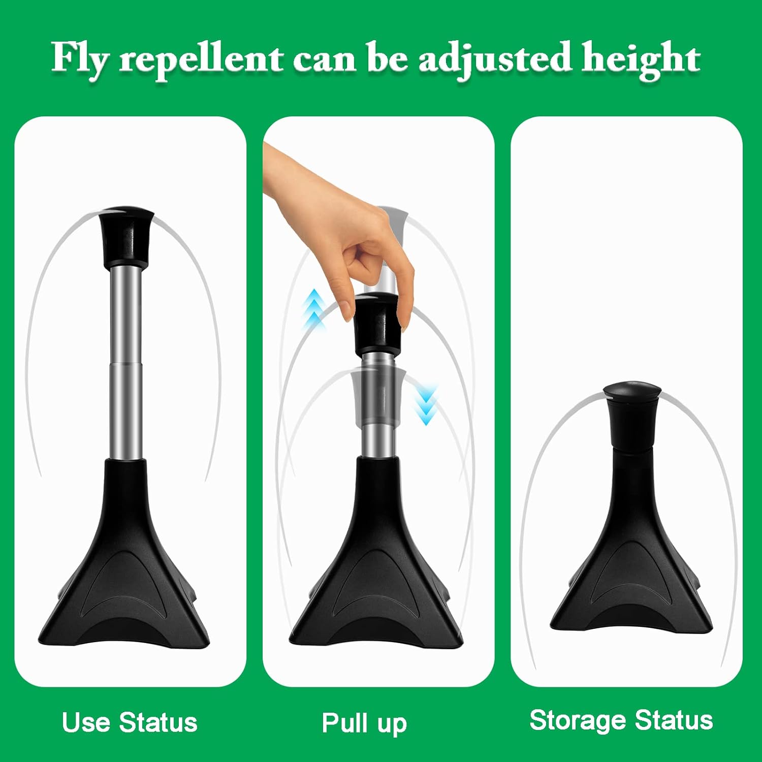 Thumbnail 1 de 4 PCS Repellente per Mosche, Ventilatore Repellente per Zanzare – Set pratico per uso interno ed esterno
