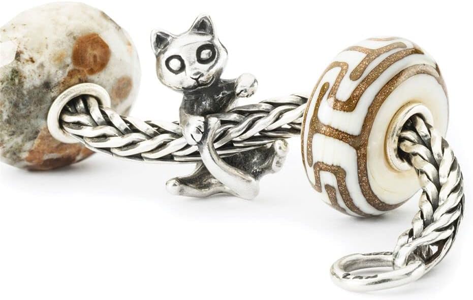 Detalle de Trollbeads Allegro gattino Silver Bead, small in argento sterling