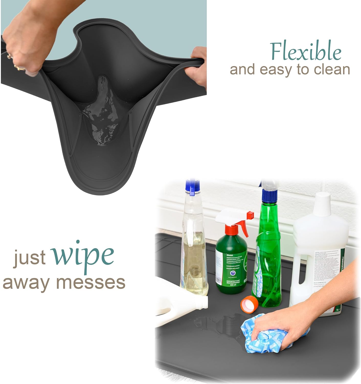 Thumbnail 5 de The Original Under Sink Mat Silicone Waterproof Drip Tray Liner (Trimmable) up to 34" x 22