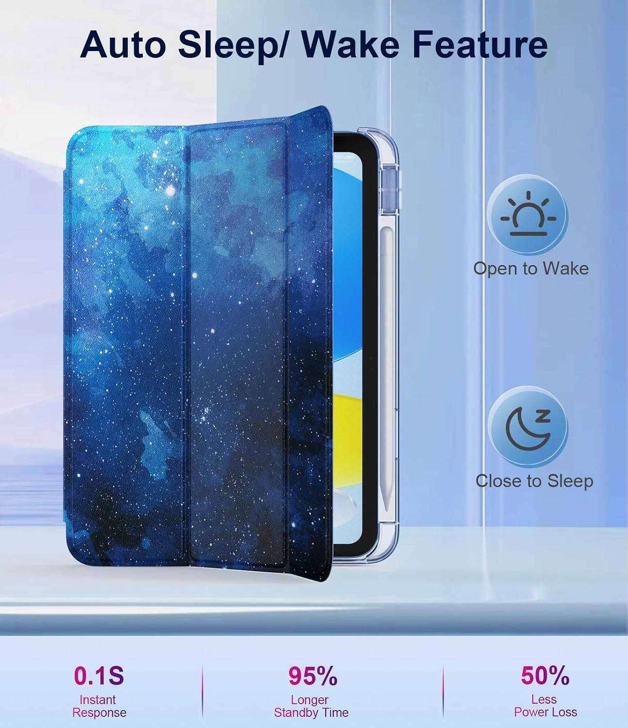 Detalle 2 de TiMOVO Case for iPad A16 11th Gen 11-inch — Blue starry sky