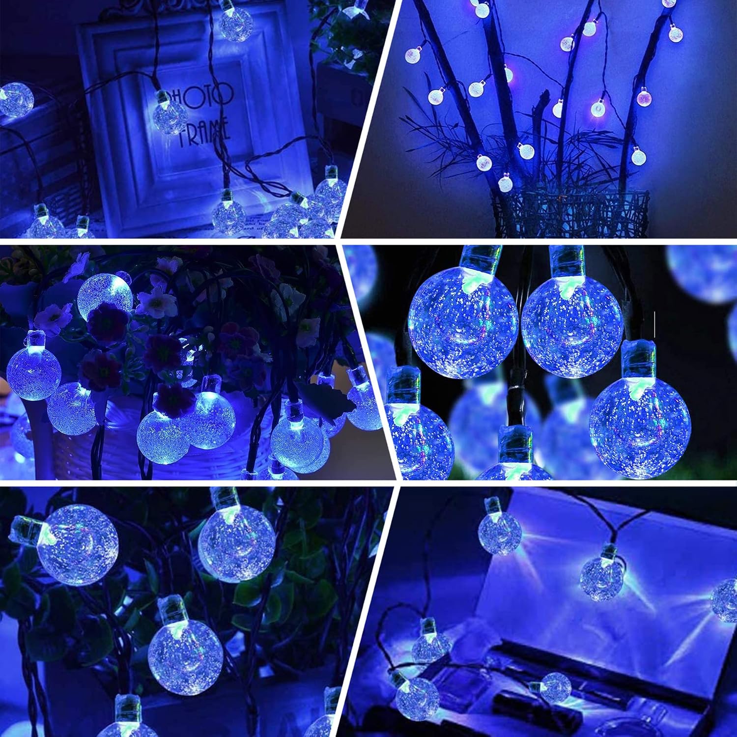 Thumbnail 3 de Lezonic Solar Garden Lights 30LED Fairy Lights with 8 Modes, 5M Copper Wire (Blue) – Outdoor/Indoor Solar String Lights