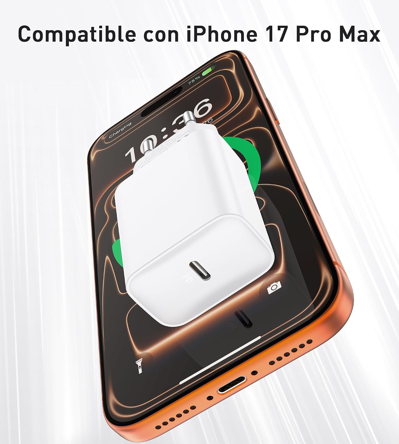 Detalle 2 de Cargador USB-C 30W rápido para iPhone