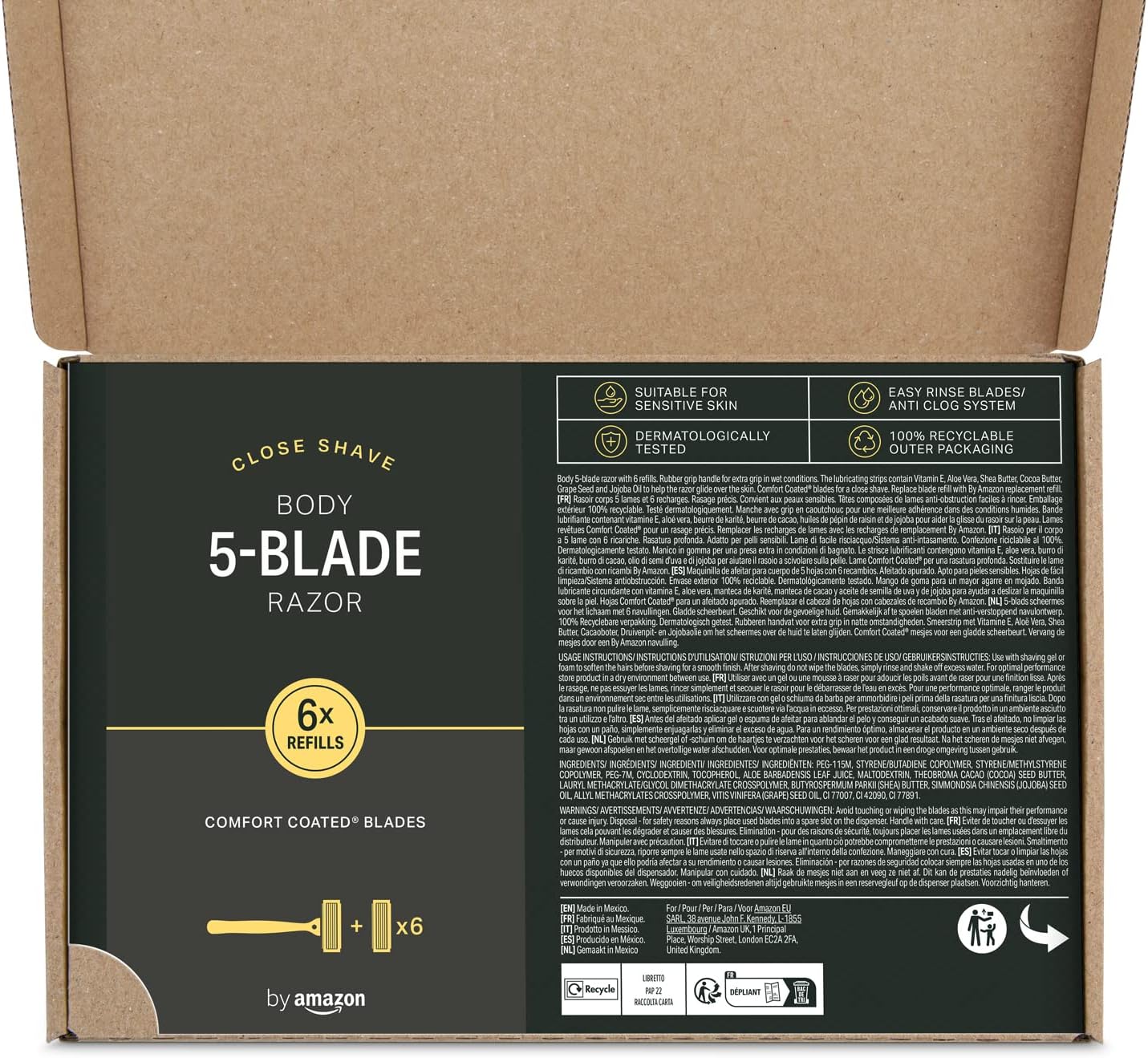 Detalle 2 de Amazon Body & Intimate 5-Blade Razor