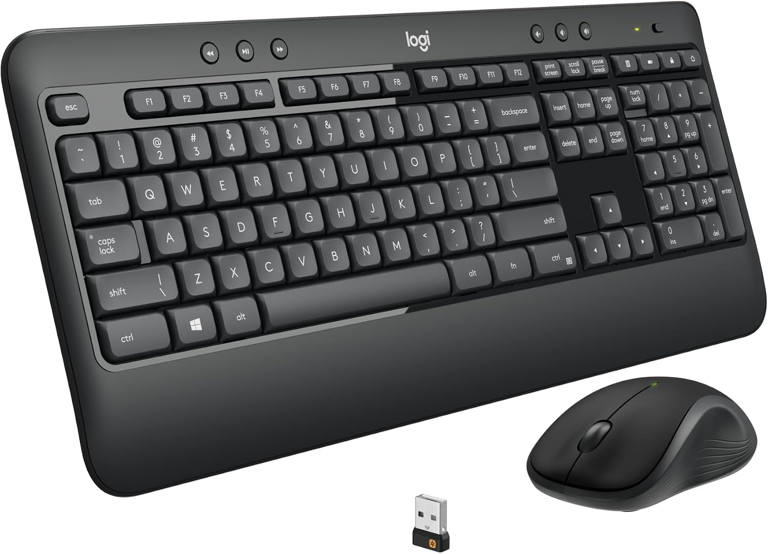 Detalle de Logitech MK540 Advanced French Wireless Keyboard and Mouse Combo, Full-Size with Number Pad