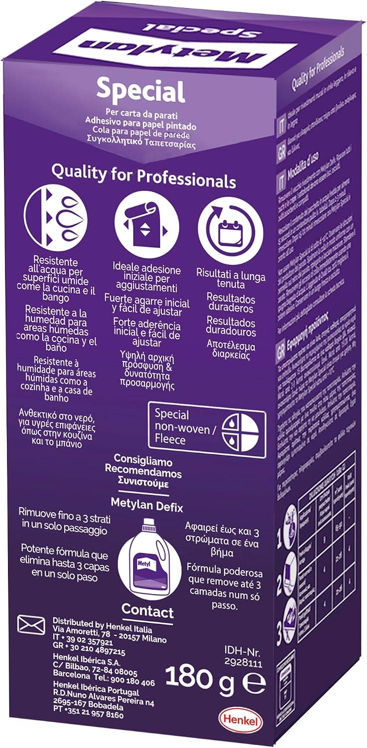 Detalle 2 de Metylan Special adesivo in polvere per carta da parati 25 m²
