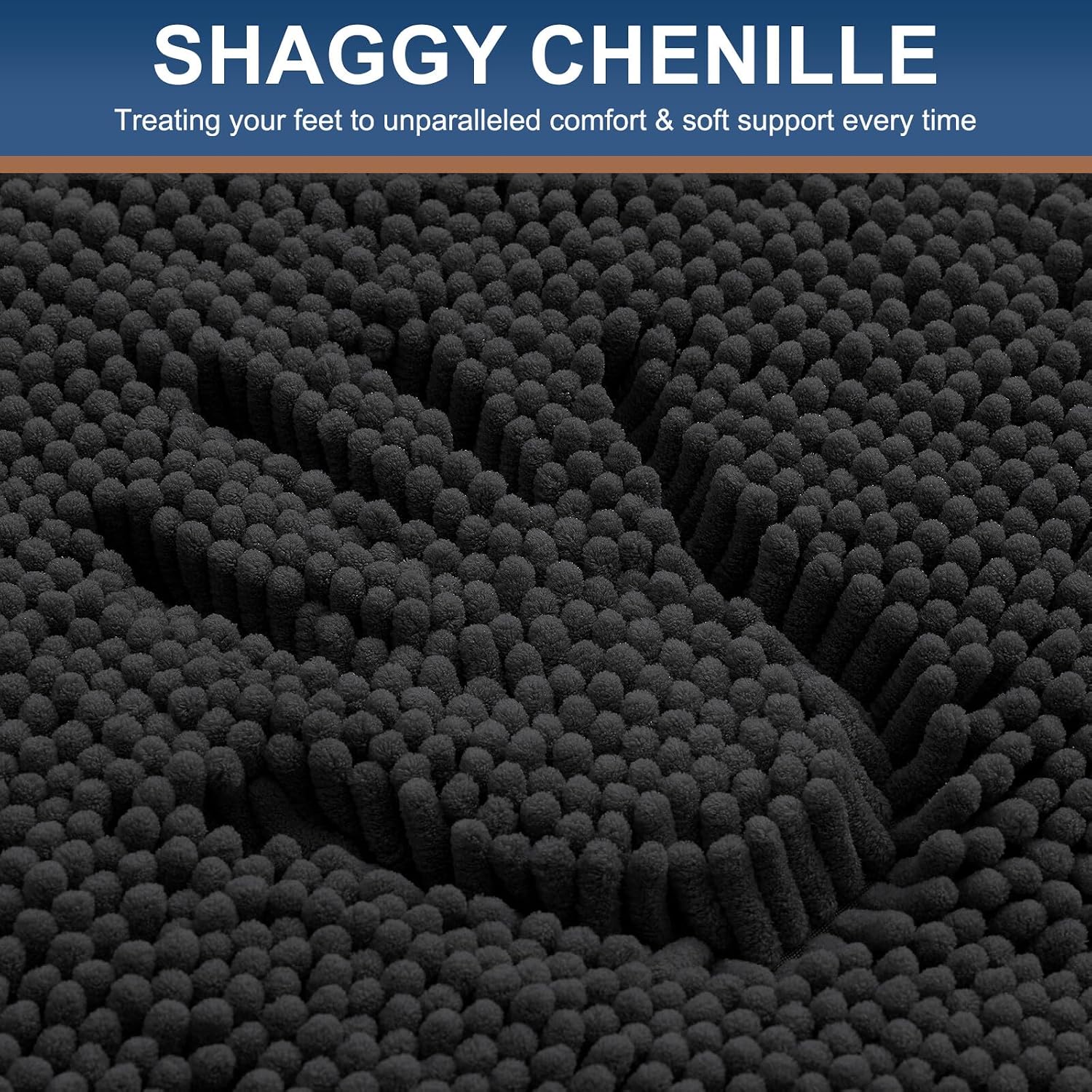 Thumbnail 2 de smiry Luxury Chenille 24x16 Bath Rug