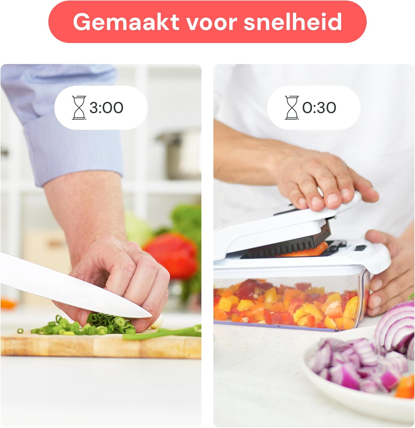 Thumbnail 2 de Fullstar Pro Original groentesnijder en spiraalsnijder, 4 messen, wit