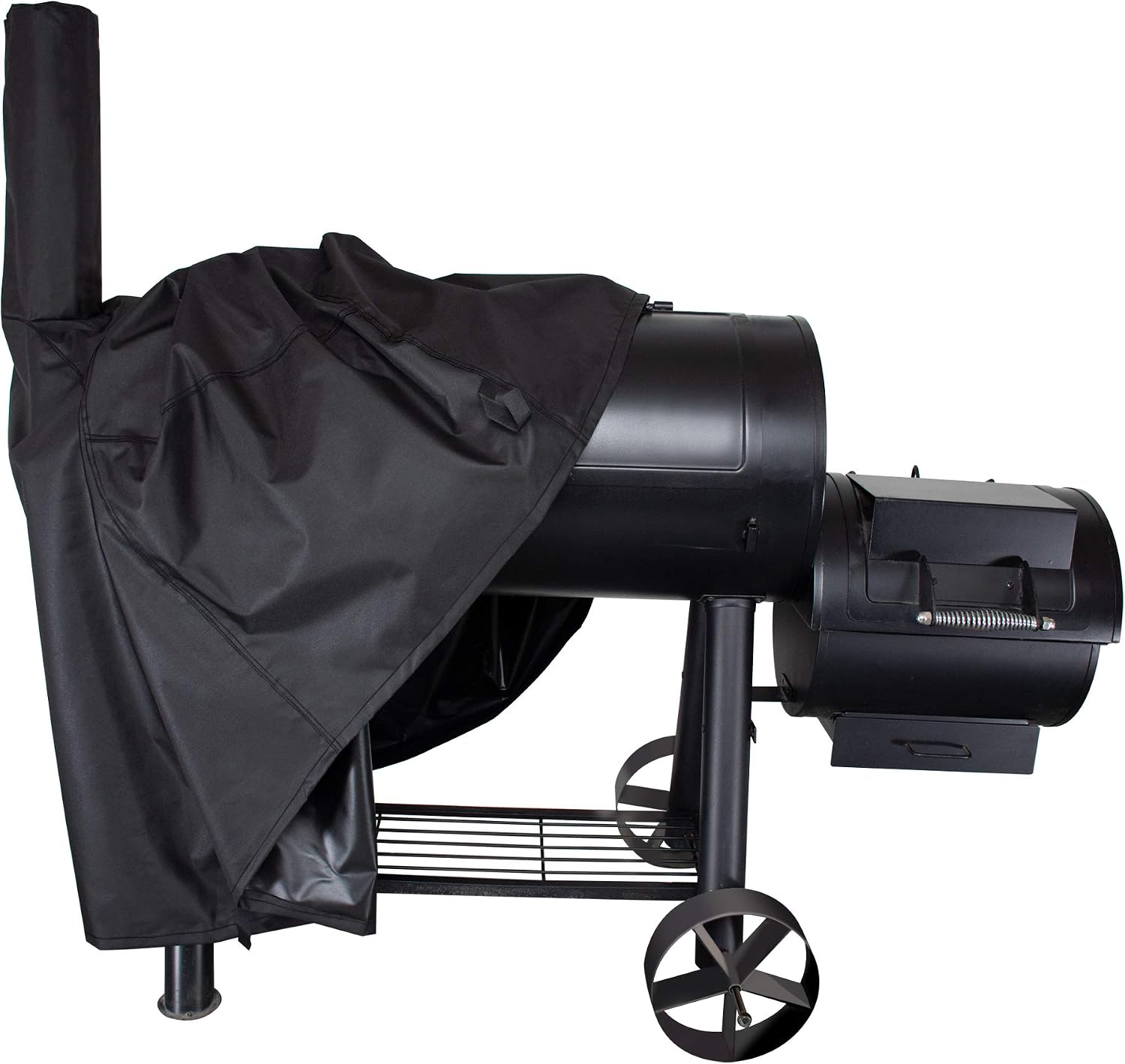 Detalle 2 de i COVER 66-Inch 600D Offset Smoker Cover with Water-Repellent Finish