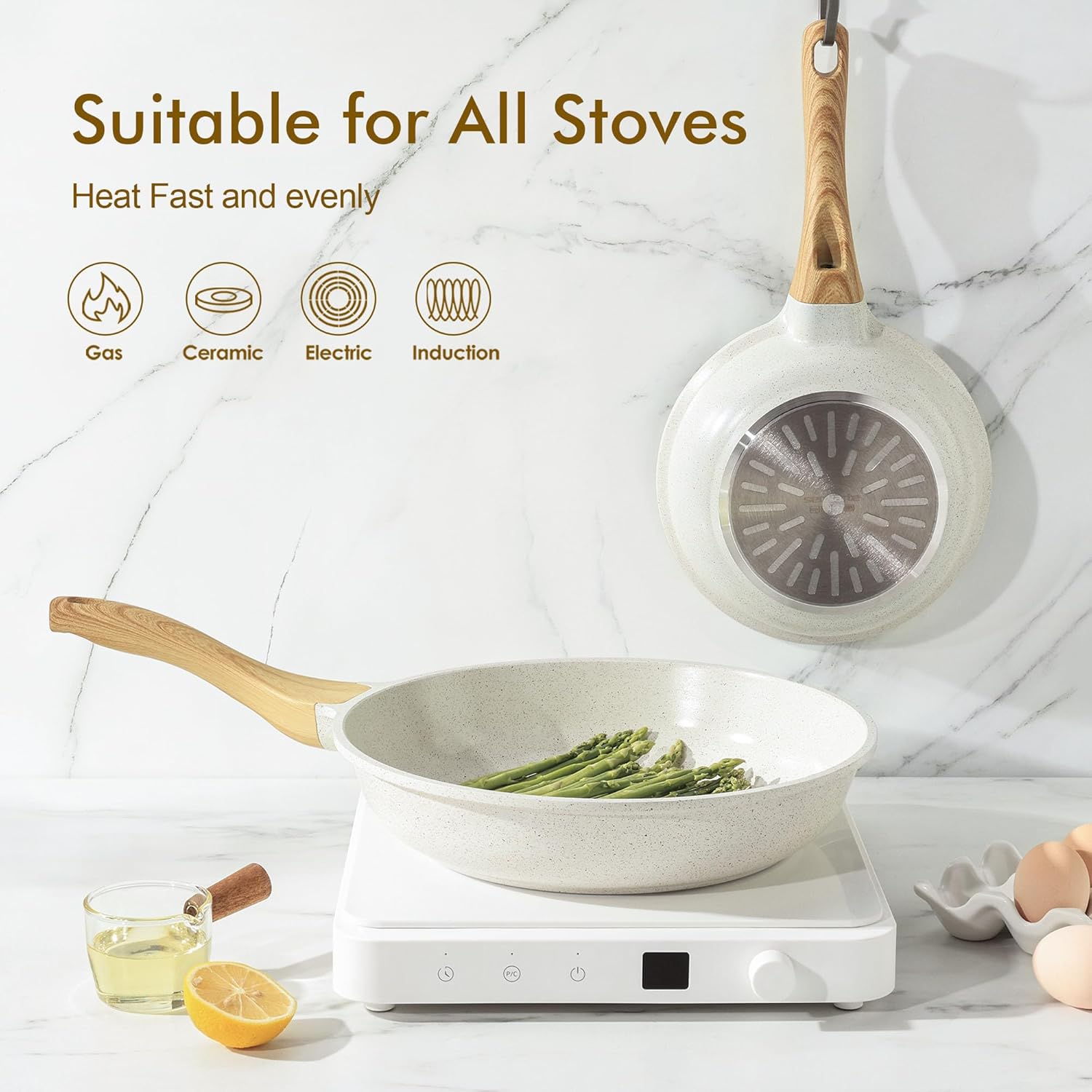 Detalle de SENSARTE 8-Inch Ceramic Nonstick Frying Pan