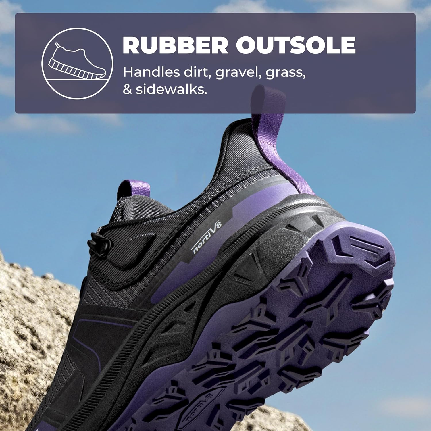 Thumbnail 4 de NORTIV 8 Women’s Lightweight Hiking Shoes with Quick Laces (Gladiator)