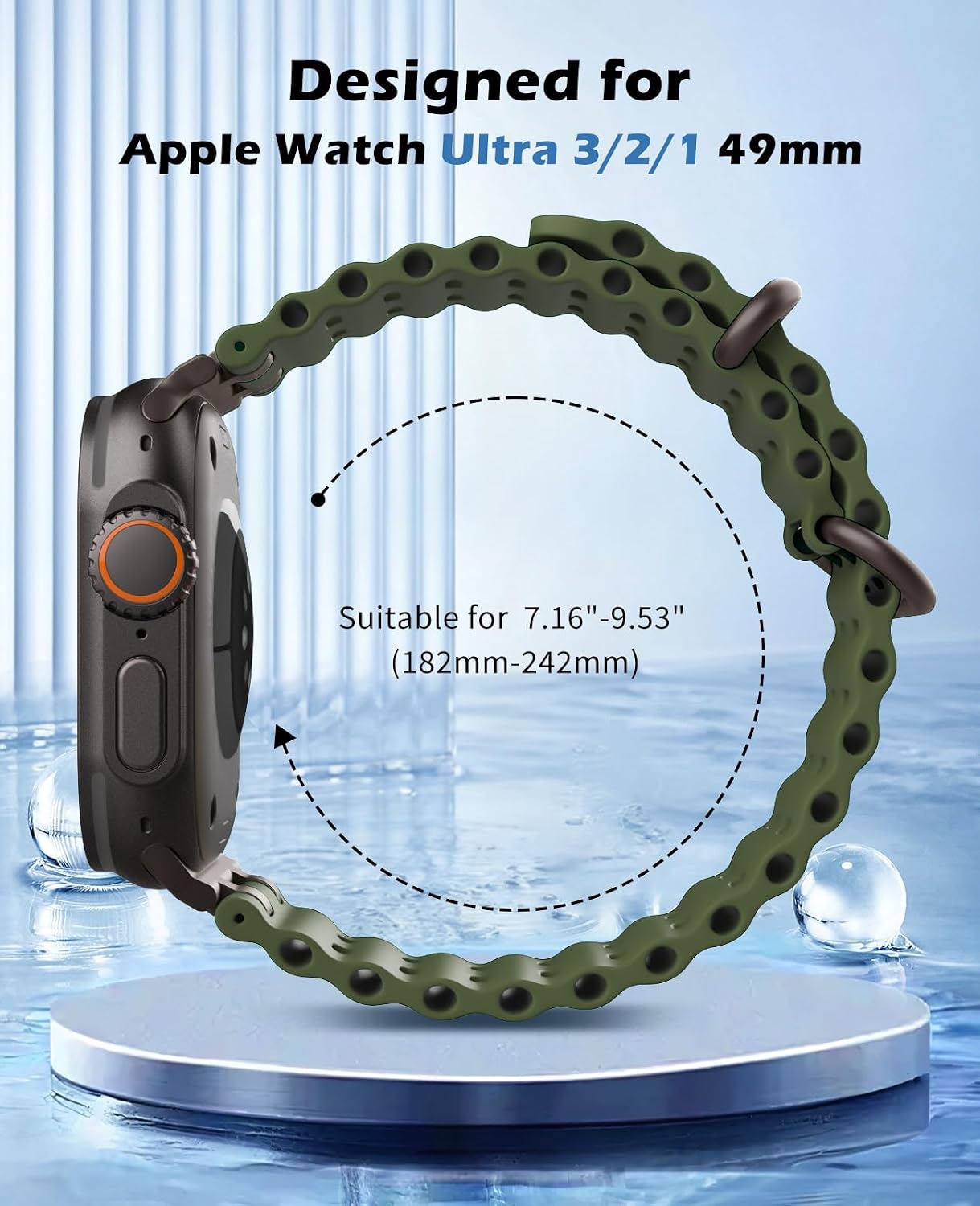 Detalle 2 de TiMOVO Correa Ocean para Apple Watch Ultra 49 mm
