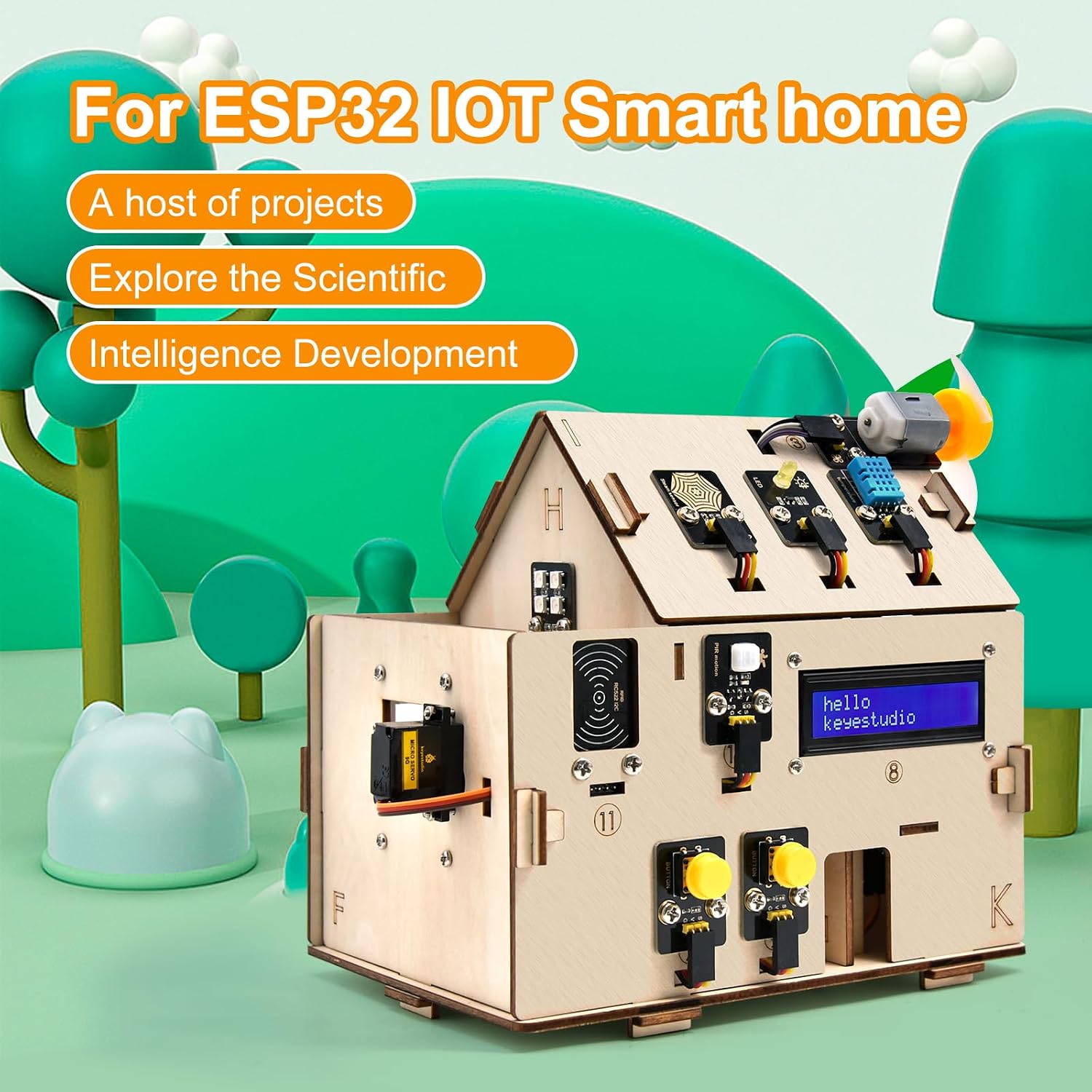 Thumbnail 5 de KEYESTUDIO KS5009-2 Smart Home-kit voor Arduino ESP32 en MicroPython