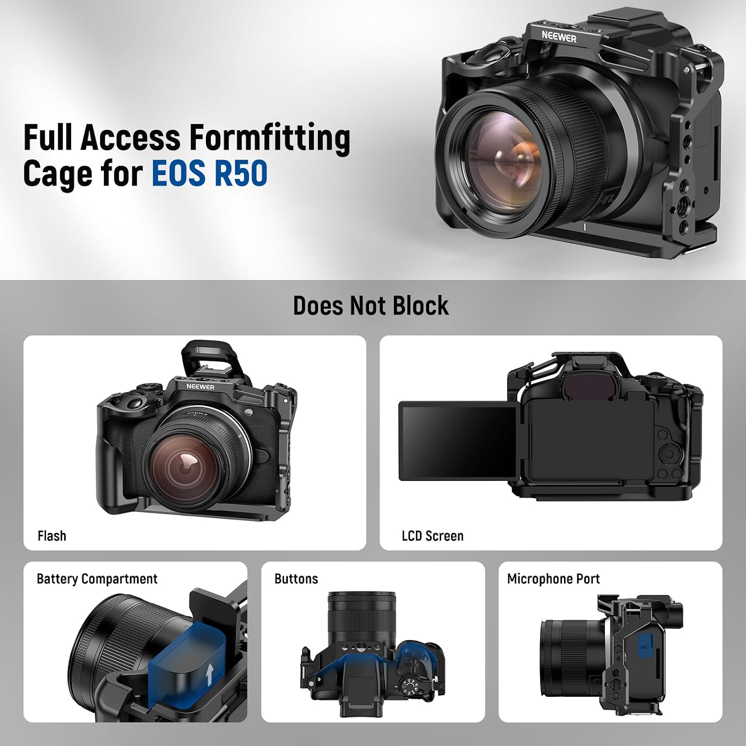 Detalle de NEEWER R50 Camera cage for R50