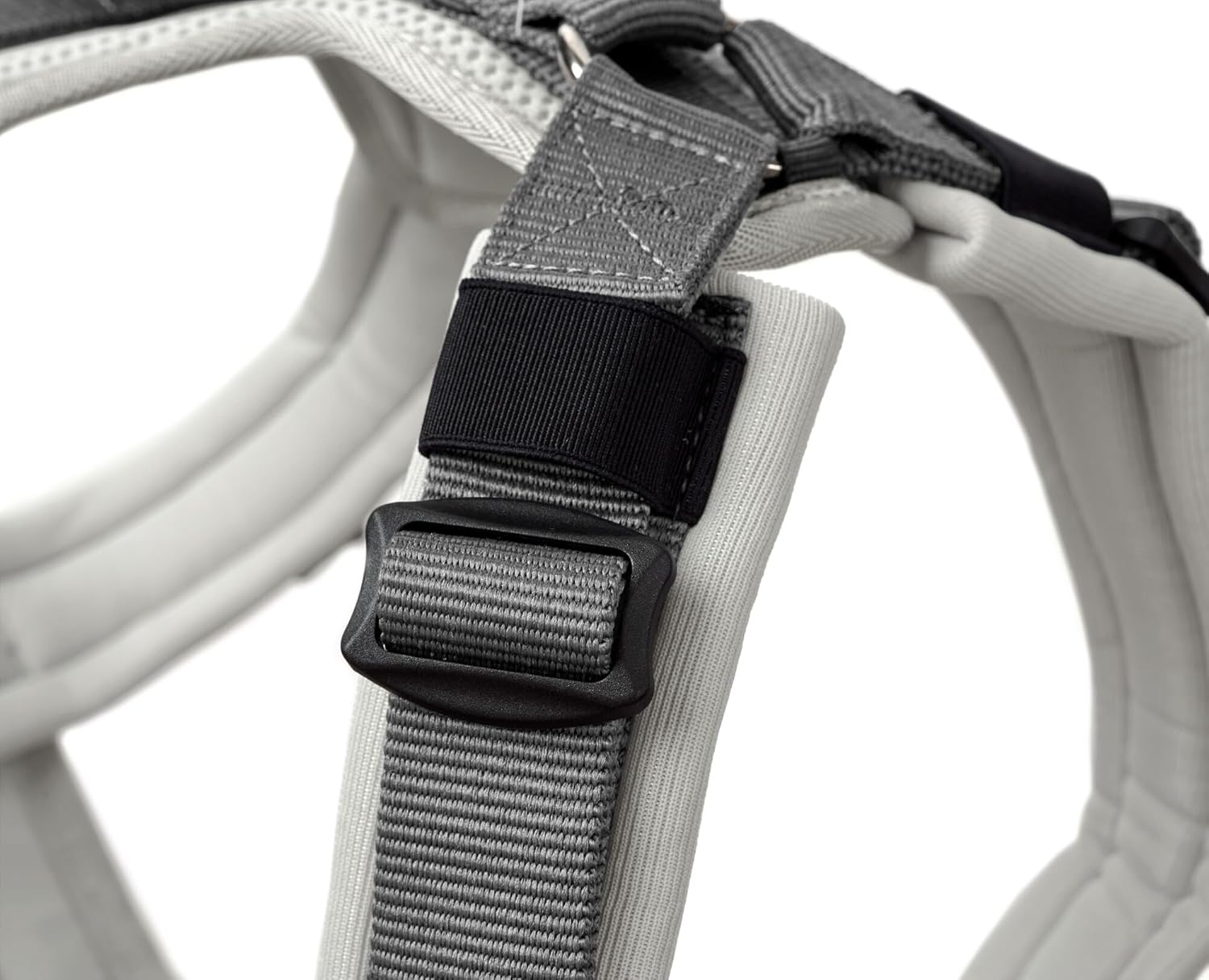 Detalle de Hunter Hundegeschirr Maldon UP M hellgrau/grau – reflektierend, gepolstert, 4-fach verstellbar