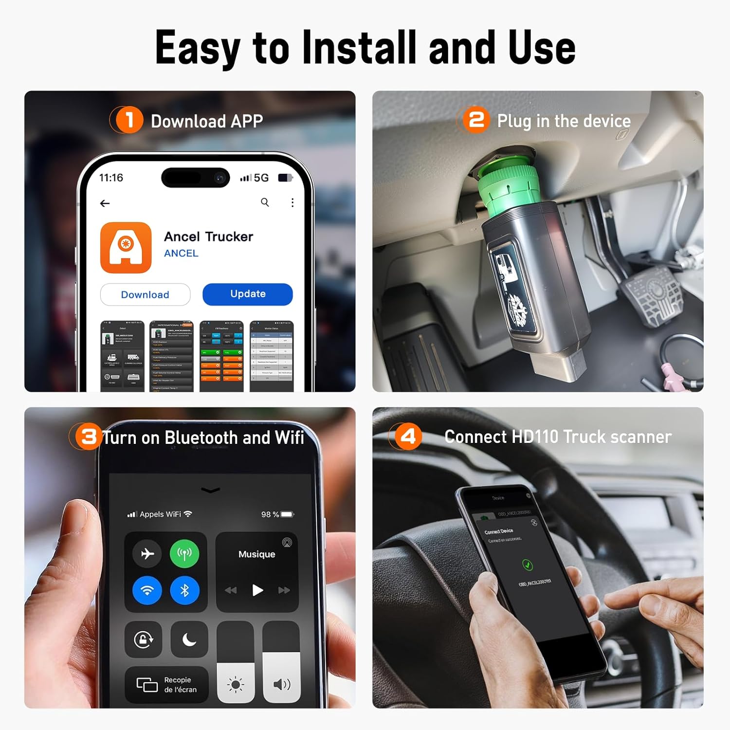 Thumbnail 5 de ANCEL HD110 Heavy Duty Truck Scanner with DPF Regen