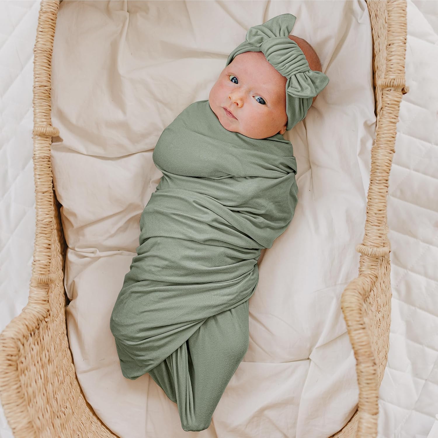 Detalle de Konssy Newborn Swaddle Blanket Set, 0–3 Months