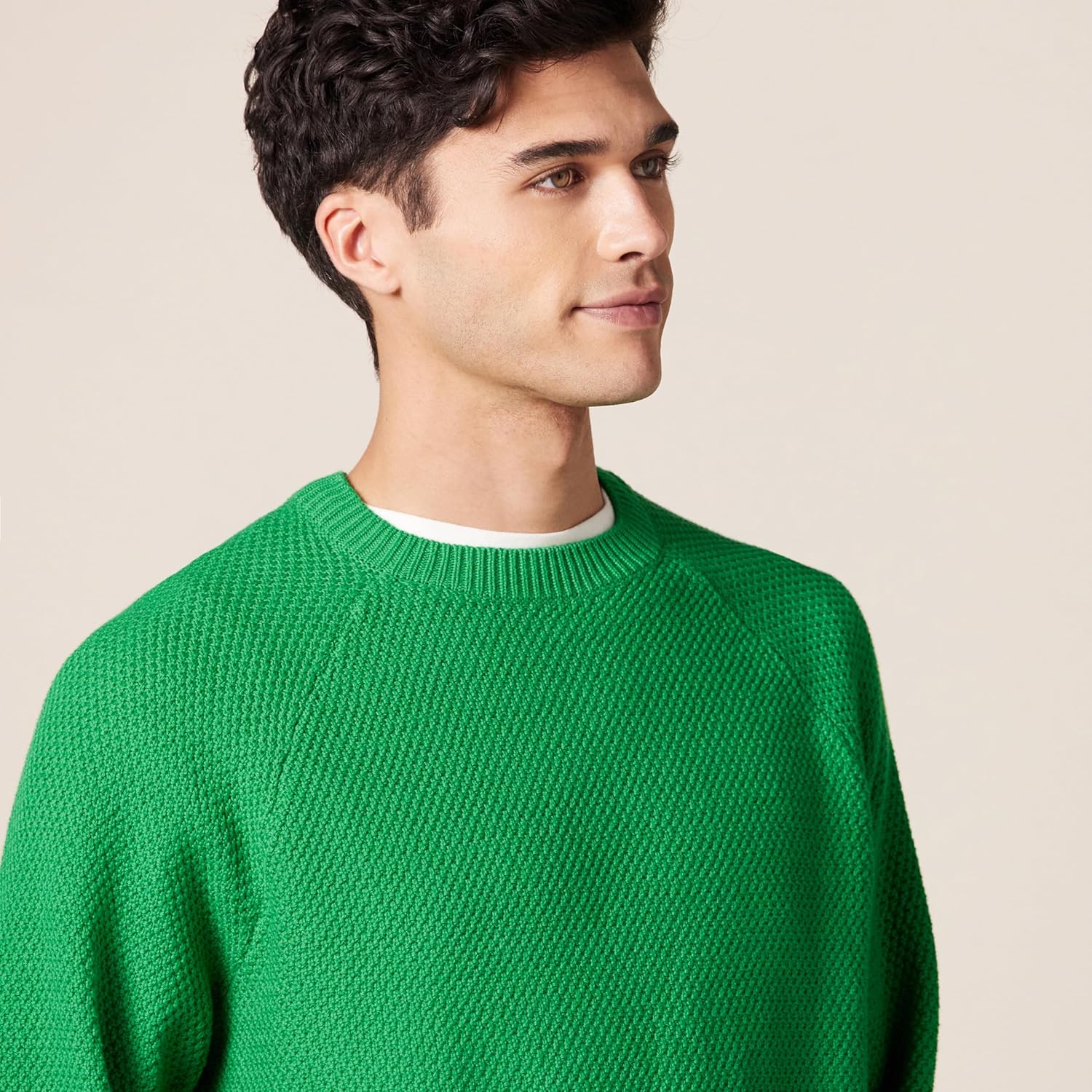 Thumbnail 3 de Herren Oversize-Pullover von Amazon Essentials mit Rundhalsausschnitt aus strukturierter Bio-Baumwolle