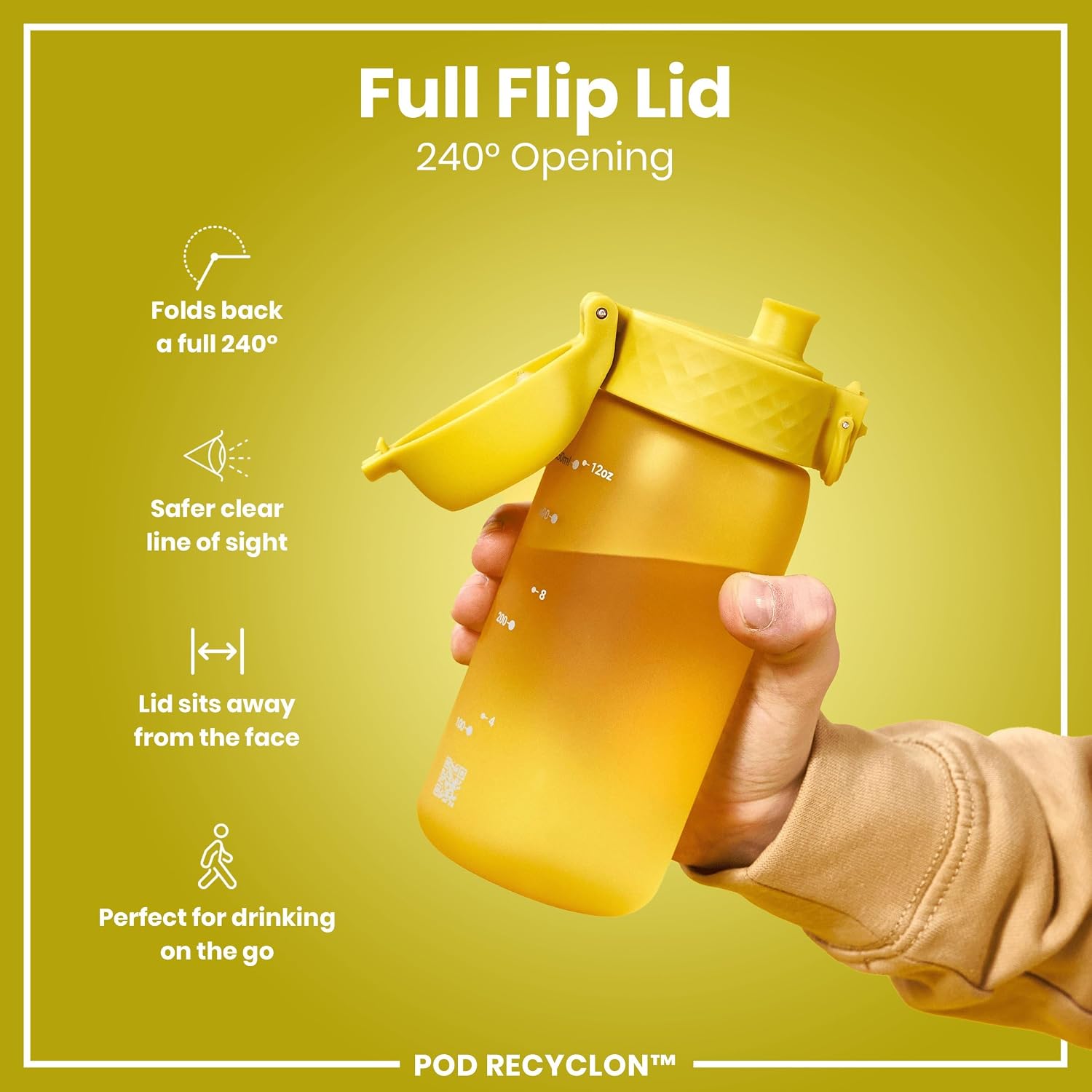 Detalle 2 de Ion8 Kids Water Bottle 350 ml: Leak-Proof, Dishwasher Safe and Carbon Neutral