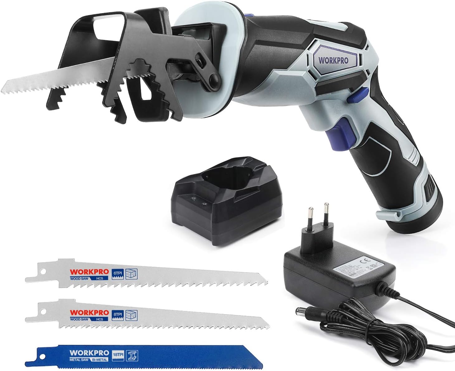 WORKPRO Scie Sabre sans fil 12V, 1,16 kg